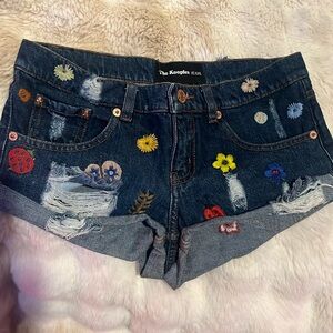 The Kooples jeans Embroidered Denim Shorts
